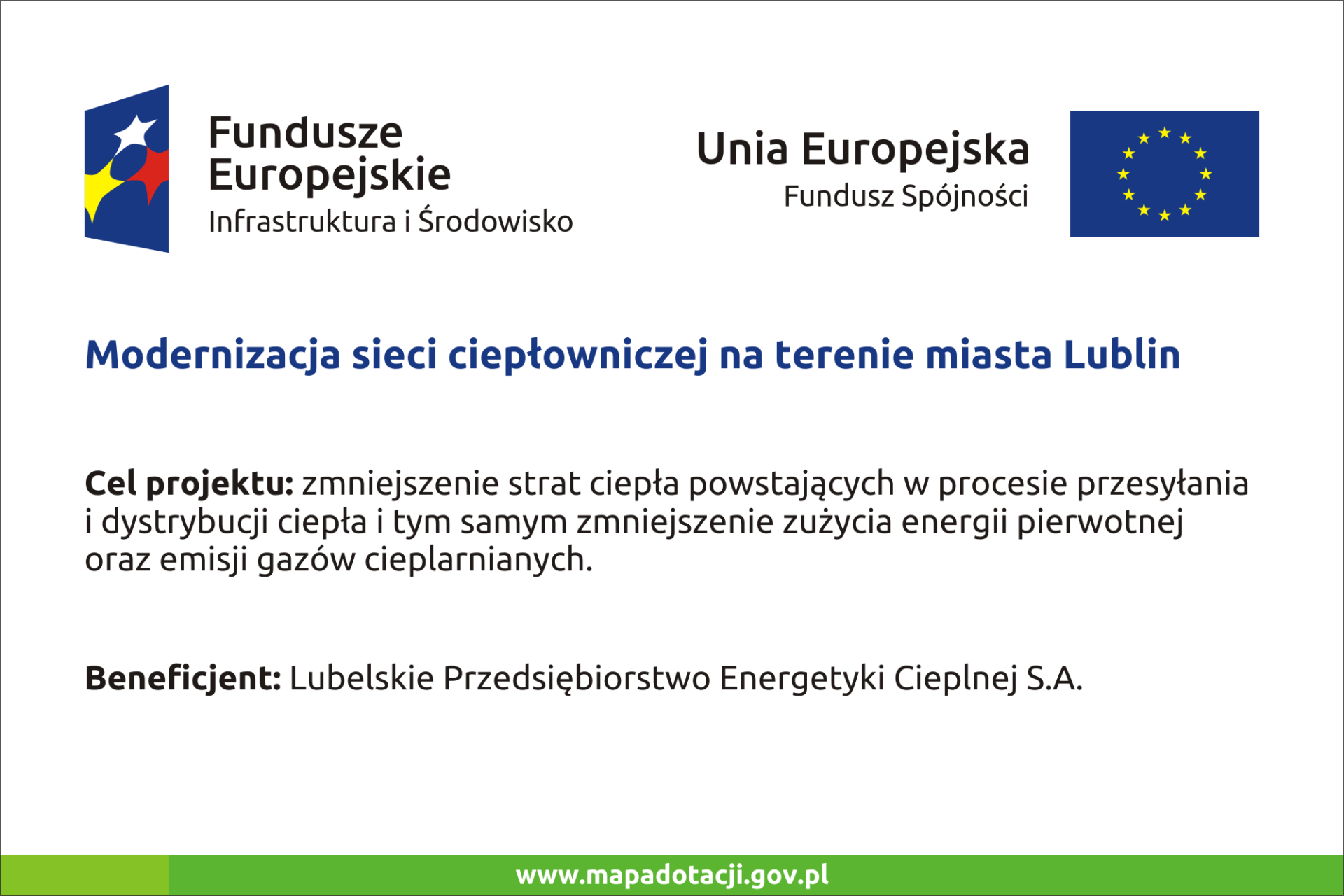 Grafika przedstawia tablice informującą o realizacji projektu UE