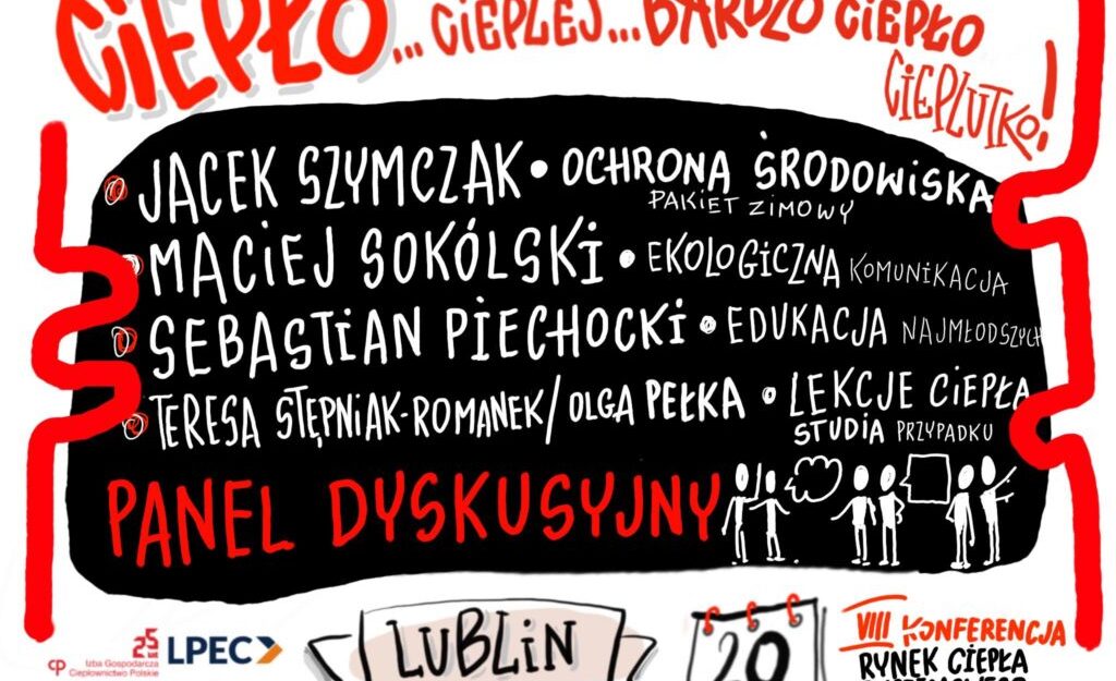 Grafika przedstawia tematy panelu dyskusyjnego VIII Konferencji Rynek Ciepła Systemowego